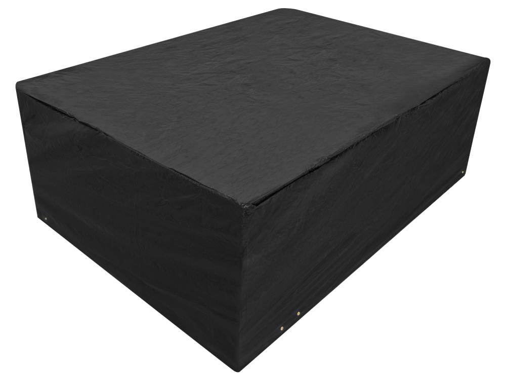 Oxbridge Waterproof Outdoor Large Oval Patio Cover Set 120g/M2 PE BLACK