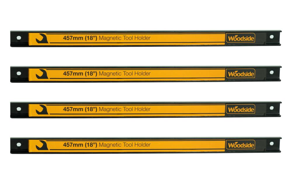 18”/46cm Woodside Magnetic Garage Wall Tool Holder Strip pack of 4
