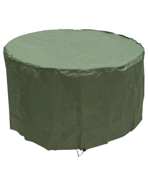 Woodside 4-6 Seater Green Waterproof Round Garden Patio Table Cover Furniture 