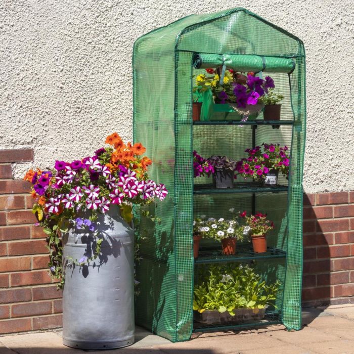 Kingfisher 4 tier portable greenhouse Outdoor Garden Steel Frame Plants Grow 