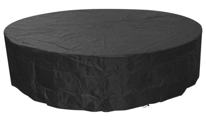 Woodside Black 8 10 Seater Round Garden, Round Outdoor Table Cover Uk
