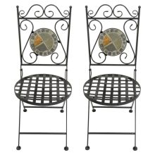 Woodside Set Of Two Mosaic Garden Chairs