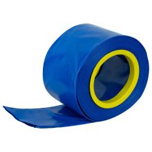 Woodside 10m x 102mm Blue PVC Layflat Hose Pipe Water Delivery Discharge 4 BAR