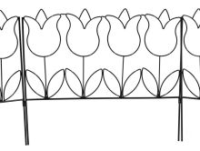 Woodside Tulip Style Garden Border Lawn Edging Steel Fence (pack of 5)