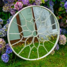 Woodside Yalding Decorative Round Outdoor Garden Mirror, Dia: 80cm