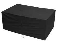 Woodside Heavy Duty Waterproof Garden Rattan Cube Set Cover BLACK 115x175x74cm