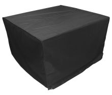 Woodside Heavy Duty Waterproof Garden Rattan Cube Set Cover BLACK 120x120x74cm
