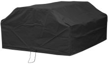 Woodside Black Waterproof Outdoor 8 Seater Square Picnic Table Cover