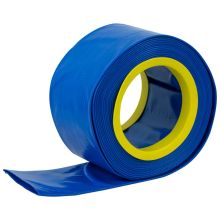 Woodside 10m x 76mm Blue PVC Layflat Hose Pipe Water Delivery Discharge 4 BAR