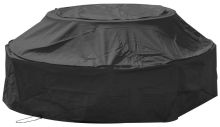 Woodside Black Waterproof Outdoor 6 Seater Round Picnic Table Cover