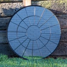 Woodside Bainton XL Decorative Round Outdoor Garden Mirror, Diameter: 100cm