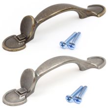 Hausen Traditional Metal Pull Handle for Kitchen Cupboards, Cabinets & Drawers