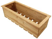 Woodside Stained Wooden Garden Trough Planter/Flower Container Box, 95 Litres