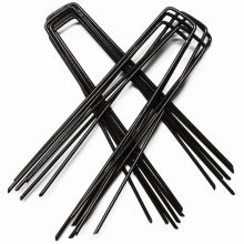 50 x Powder Coated Garden U-Pins Steel Securing Pegs/Pins Artificial Grass Weed