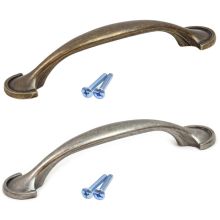 Hausen Traditional Metal Bow Pull Handle for Kitchen Cupboards, Cabinets, Drawers
