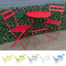 Woodside Aylsham Outdoor Garden Patio Folding Table & Chair Bistro Set 6 Colours